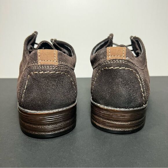 Mens CLARKS Delsin Rise Brown Leather Oxford Shoes / Size 8 Medium - Picture 5 of 10